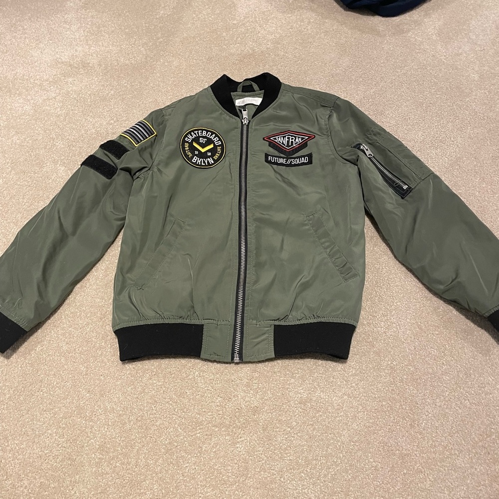 Boys coat, army green, H&M.